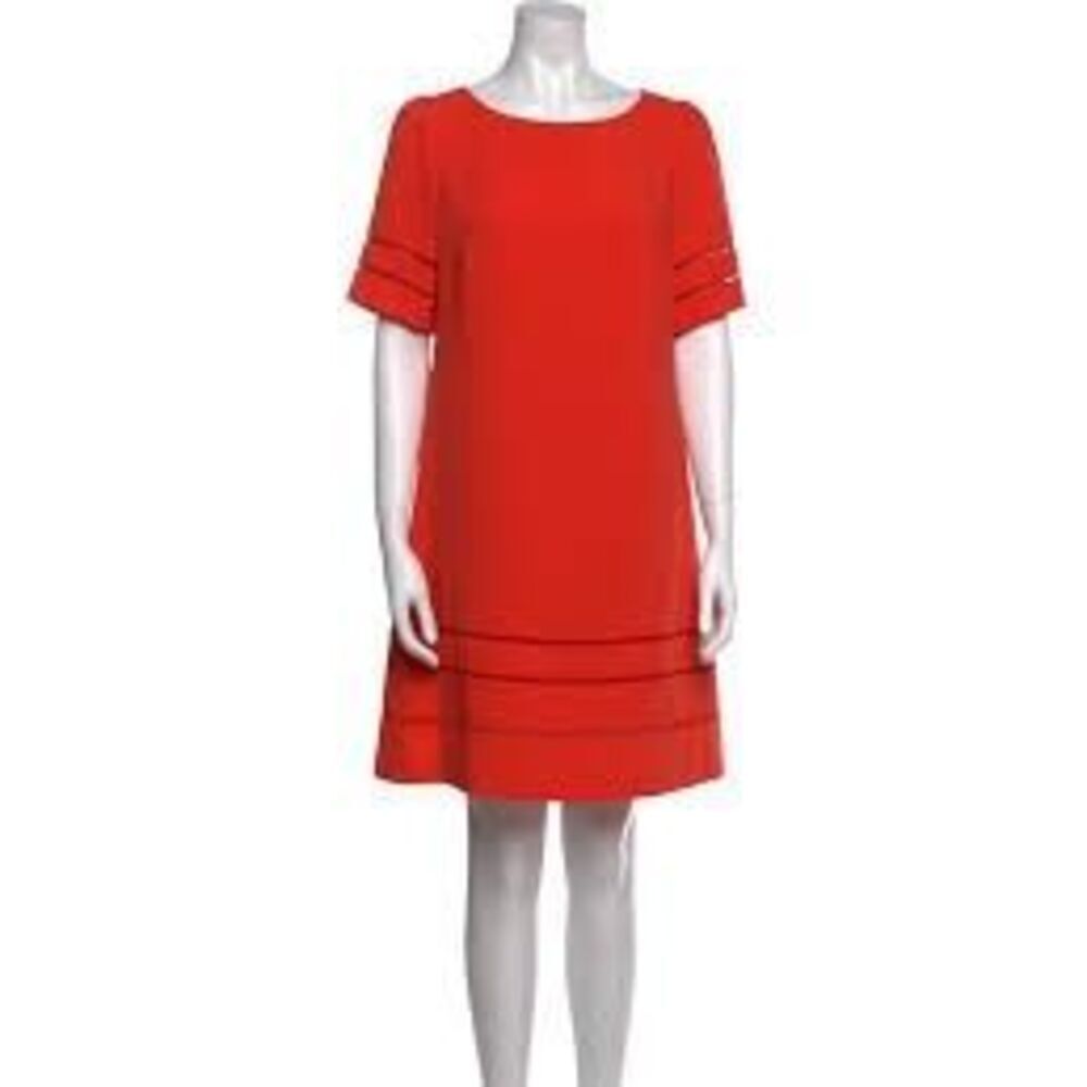 Maison Common Size M Knee Length Shift Dress Bright Red Orange Summer Party NWT